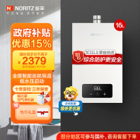 能率(NORITZ) 16升燃气热水器 全屋恒温巡航 多点用水恒温 低水压启动 天然气强排式 16EA2FEX 高端防冻
