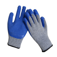 邦能之星劳保手套皱纹乳胶耐磨工地干活加厚浸胶防滑带胶皮棉线橡胶透气N52173