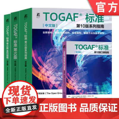 套装 TOGAF标准第10版中文版 套装全4册 口袋指南+系列指南 通用性指导 建设EA团队 业务数据信息安全架构