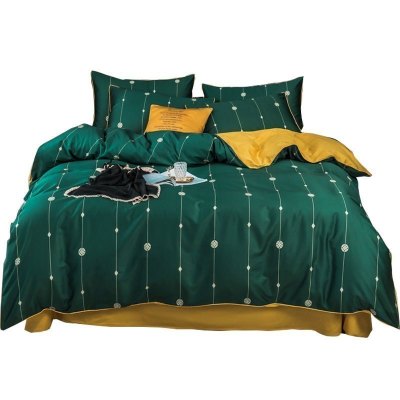 美帮汇60支长绒棉四件套欧式 床上用品全棉简约床套式北欧床单三件套