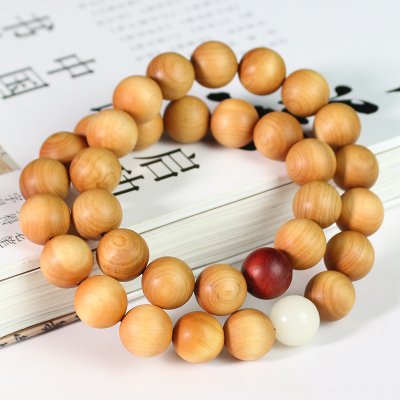 创意崖柏双圈手串新中式文玩手持黑神话同款手链菩提根盘玩佛珠送女朋友老婆情人节七夕生日礼物