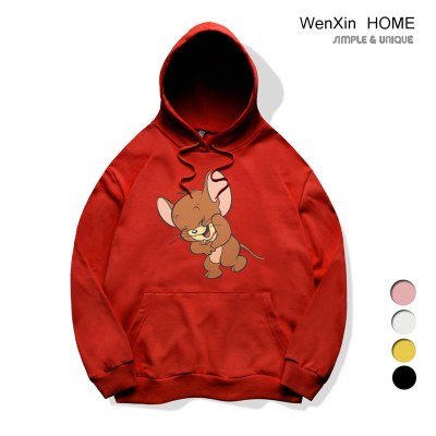 珂卡慕(KEKAMU)猫和老鼠联名卫衣赵今麦杨颖同款连帽鼠年女宽松衣服情侣韩版男春秋女生女式