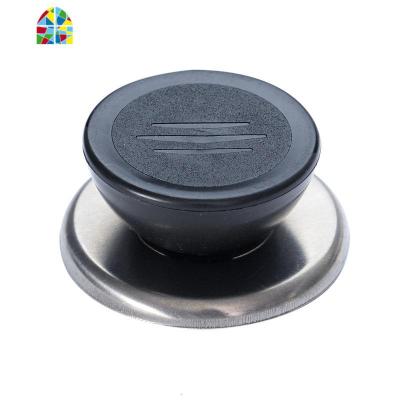 通用锅盖头厨房配件提手不锈钢盖盖圆锅盖帽配件炒锅锅盖把 FENGHOU (小孔)锅盖头三划珠1个