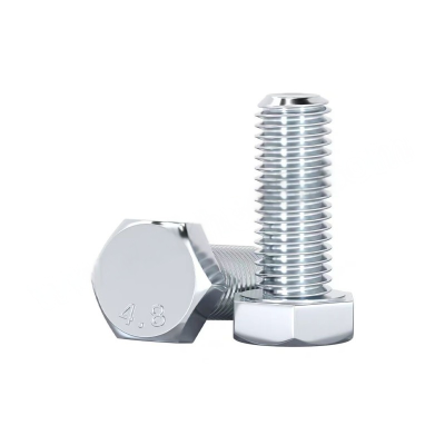 JIBIN/继彬 GB30 外六角螺栓 碳钢Q235 4.8级 镀白锌 全牙 M14×150 个