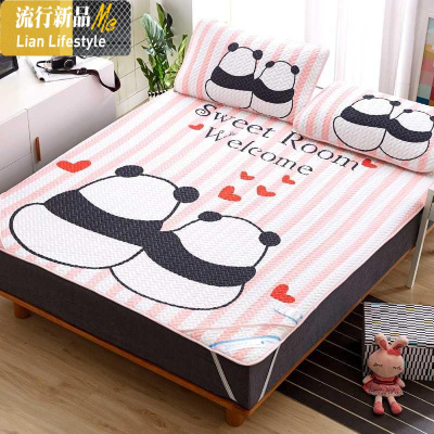 天丝空调软席夏季凉席1.8m床可折叠水洗冰丝儿童席子三件套床品。 三维工匠凉席/凉枕