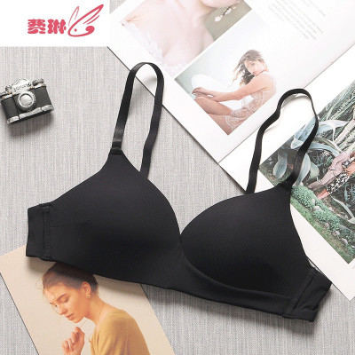 内衣女无钢圈小胸聚拢薄款夏季少女套装超薄款法式三角杯小文胸罩费琳文胸套装