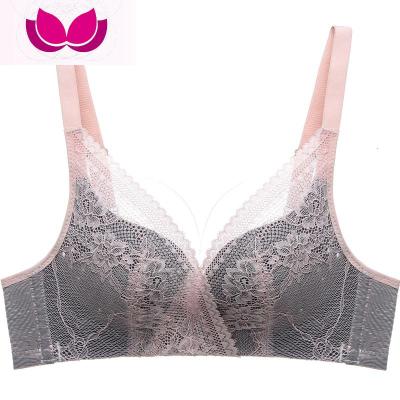 七斓艺术小姐内衣女舒适无钢圈薄款洞洞透气文胸灵梦仙子性感蕾丝少女胸罩