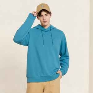 [1件5折价:55]美特斯邦威纯色卫衣男加绒连帽新款潮流韩版冬季基础款卫衣男