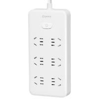 齐心 PCP-WZ618 延长线插座 6位30孔 总控全长2.0米 白