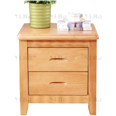翌嘉 YJ4030707 床头柜原木色床边收纳储物柜