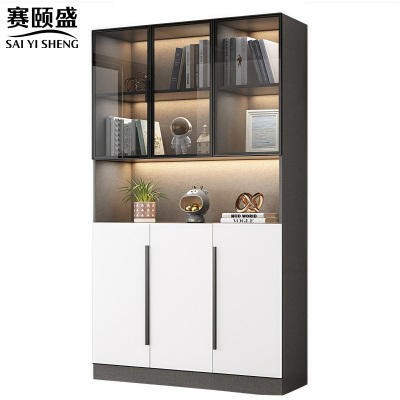 赛颐盛玻璃书柜110*32*200cm台