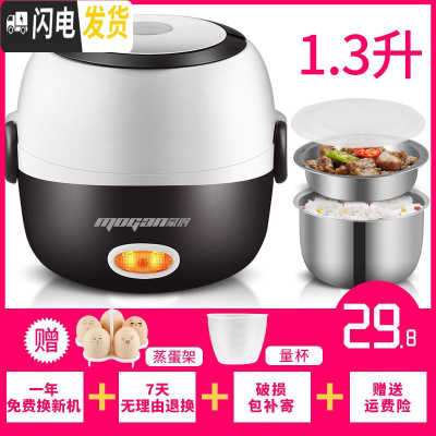 三维工匠三层电热饭盒可插电加热煮饭超长保温便携上班族1人带饭 双层(基础版)