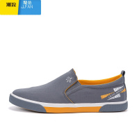 聚范手工帆布鞋男时尚百搭平底休闲鞋一脚蹬雨伞布男鞋开车鞋