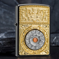 CHIEF首领旋转十二生肖转盘打火机 新品防风煤油打火机