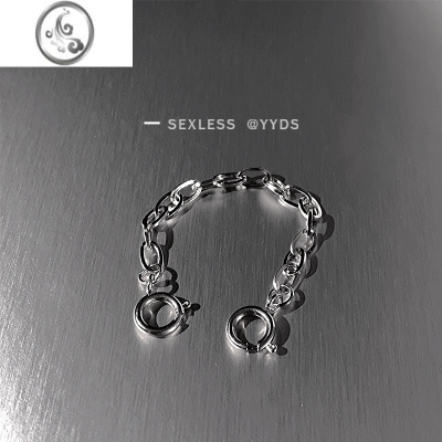 JiMiyyds 银色可拆卸延长链项链ins简约百搭手链加长链冷淡风diy配饰