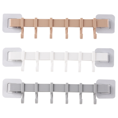 满99减30元-单个灰色厨房挂钩免打孔挂杆挂架排钩强力粘胶家用卫生间墙壁墙上挂钩粘钩594025386369