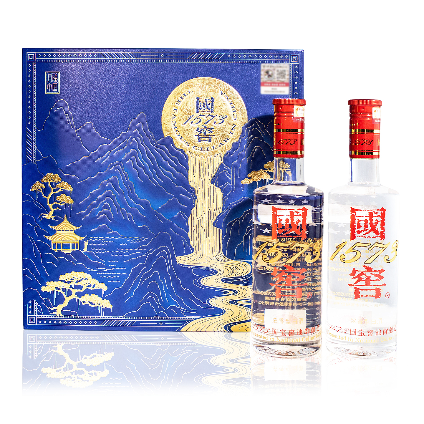 泸州老窖 国窖1573 月映中国礼盒 (1573 52度375ml*2)浓香型