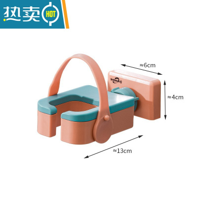 敬平免打孔壁挂式吹风机架吹风筒置物架卫生间浴室墙上收纳电吹风支架 升级款[暮色橘]180度旋转浴室置物架