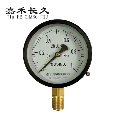 嘉禾长久 普通一般压力表 Y100 0-1MPA 个
