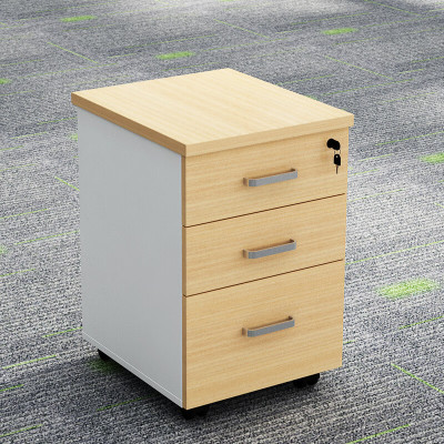 苏宁 质凡 文件资料储物抽屉矮柜子 枫木色+白色/ZF-HDG005/400*460*620mm