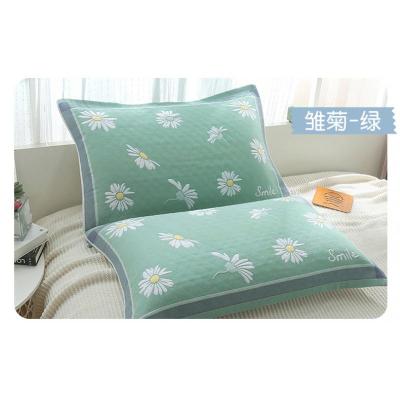 全棉枕巾纱布一对装防滑不脱落简约成人枕巾