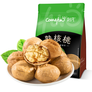 刻凡[熟核桃500g]袋装新货薄壳大仁薄皮熟核桃特产炒货休闲小吃