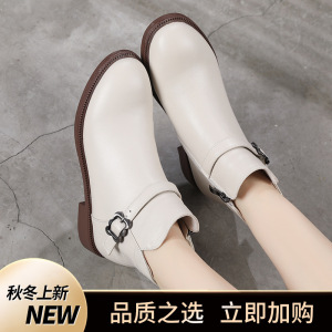 真皮妈妈棉鞋女冬加绒棉靴中年女短靴防滑皮鞋复古大码女棉鞋