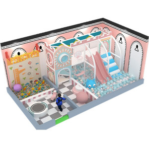 有优贝贝儿童淘气堡室内游乐场滑滑梯蹦床攀岩40平米