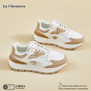 La Chessiers阿甘鞋女鞋春秋新款跑步透气鞋轻便休闲百搭运动休闲鞋