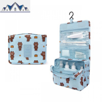 可爱网红化妆包旅行出差便携洗漱包女大容量挂钩防水洗漱品收纳袋 三维工匠收纳包