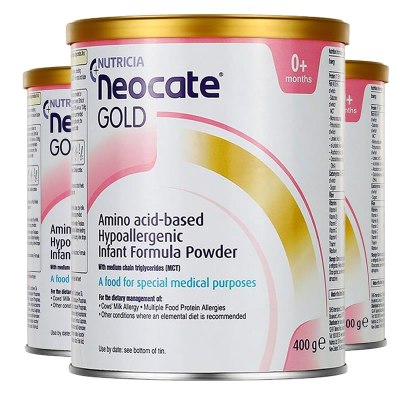 3罐装-海外直邮-原装进口澳洲纽康特GOLD氨基酸水解奶粉(0岁以上)400g抗湿疹防腹泻