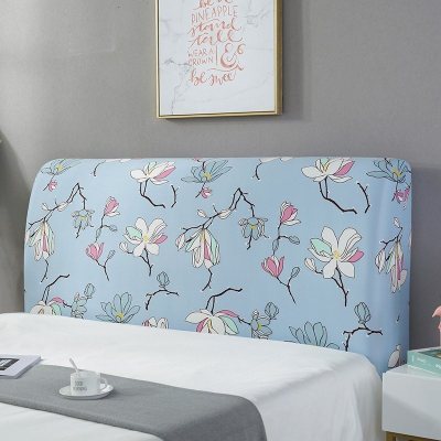 床头罩套床头套软包防尘罩靠背罩子保护套1.8米弹力布1.5床北欧风 百花争艳 2.2米(适合2.1-2.4米床头使用)