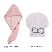 干发帽女擦头发的强吸水儿童长发可爱成人洗头包头速干毛巾浴帽子 三维工匠 浅粉色-两件套(干发帽+束发带)+浴帽-金色