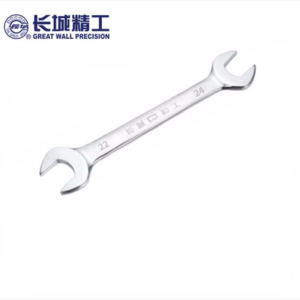 长城精工 公制平板镜抛双呆扳手 镜面抛光双头开口扳手 22*24mm 314137 2把/件 1件