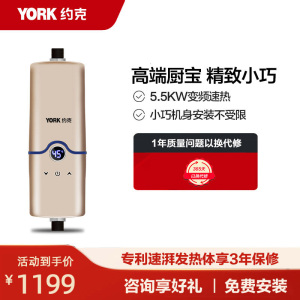 [门店同款]约克(YORK) 即热式小厨宝YK-C2 家用速热上出水恒温免储水触控式 5500W