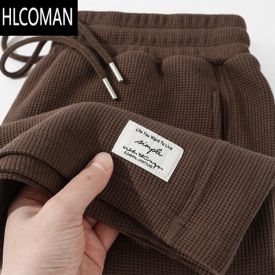HLCOMAN夏季加大码300斤美式华夫格短裤男宽松复古篮球裤裤子运动五分裤