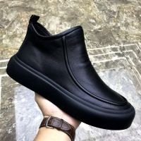 马丁靴男士冬季英伦风切尔西男靴加绒保暖高帮皮靴潮流百搭棉靴子