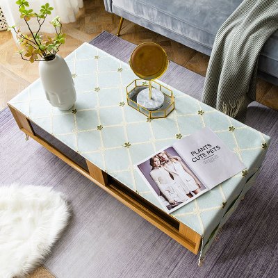 欧式茶几桌布客厅棉麻复古田园风格餐桌布艺长方形垫子美式轻奢风