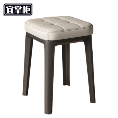 宜掌柜 软包方凳子 布面 个
