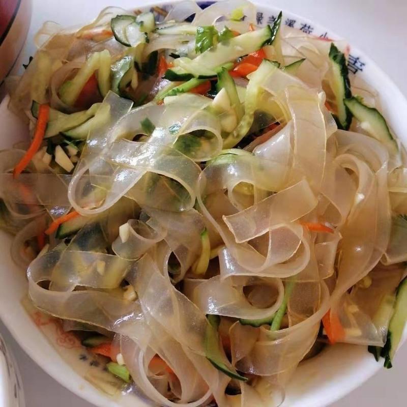 水晶粉皮 2斤 水晶粉皮凉皮粉条绿豆粉皮干货批发河南特产凉拌菜热炒