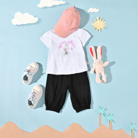 [1件3折]铅笔俱乐部童装2025夏装新款女小童短裤儿童休闲中裤宝宝七分裤子