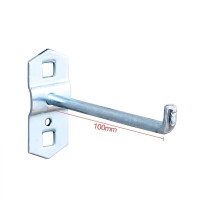 猎尊(LZ)方孔挂板汽修工具扳手挂钩五金工具挂板展示架挂墙板洞洞板置物架 单直挂钩50mm 金属