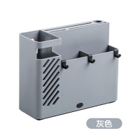 多功能筷子篓刀架一体厨房快勺子收纳盒置物架家用筷笼筷筒 敬平 灰色