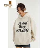 YANXU Studio基础logo连帽卫衣国潮牌男女宽松休闲加绒外套