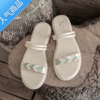 SUNTEK平底凉鞋女仙女风ins潮2023春夏新款网红百搭配裙子两穿沙滩凉拖