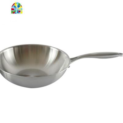 香港锅具无铆钉304不锈钢可立盖锅无涂层物理不沾锅蛋糕披萨 FENGHOU 32CM新无铆钉3.0厚无盖+西铲+菜谱炒锅