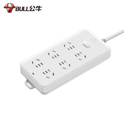 公牛GN-109K新国标插座插线板插排 6位总控 全长5米 单位/个