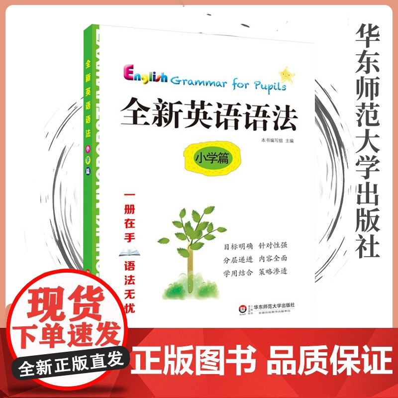 全新英语语法小学篇语法知识点讲解涵盖小学英语学科基本要求紧跟考纲讲练结合巩固加强正版教辅图书华东师范大学出版