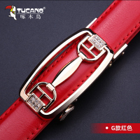 TUCANO/啄木鸟女士真皮自动扣皮带 简约百搭牛皮腰带青年韩版裤带