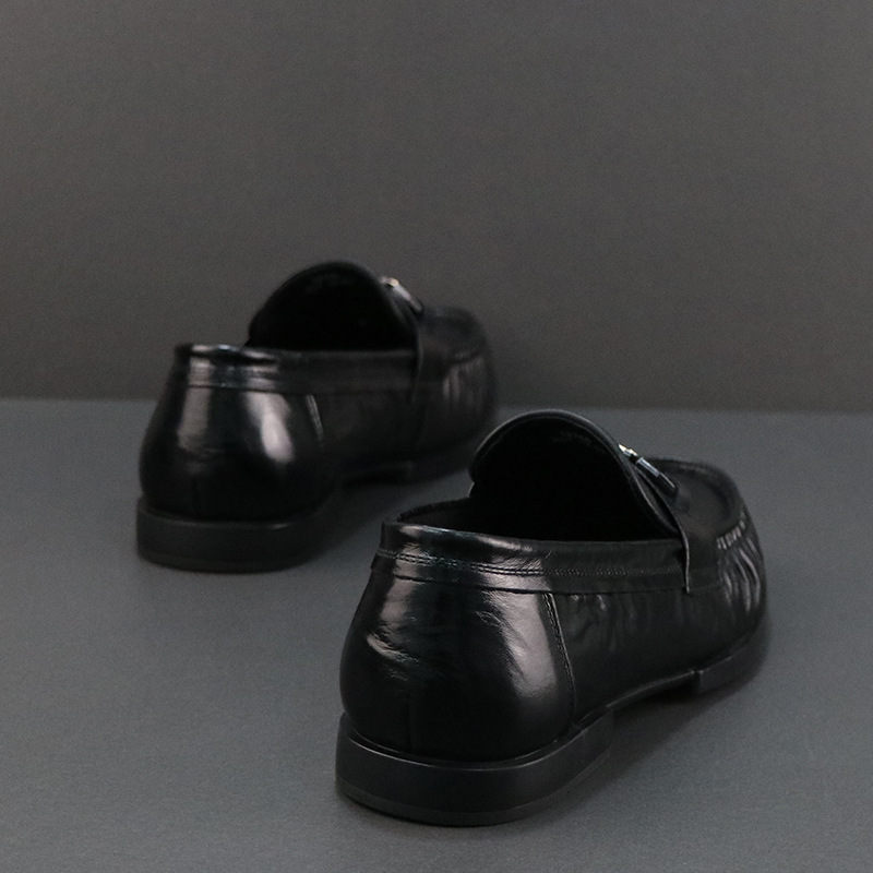 一脚蹬懒人豆豆乐福鞋男真皮英伦潮流婚鞋伴郎商务正装休闲皮鞋潮